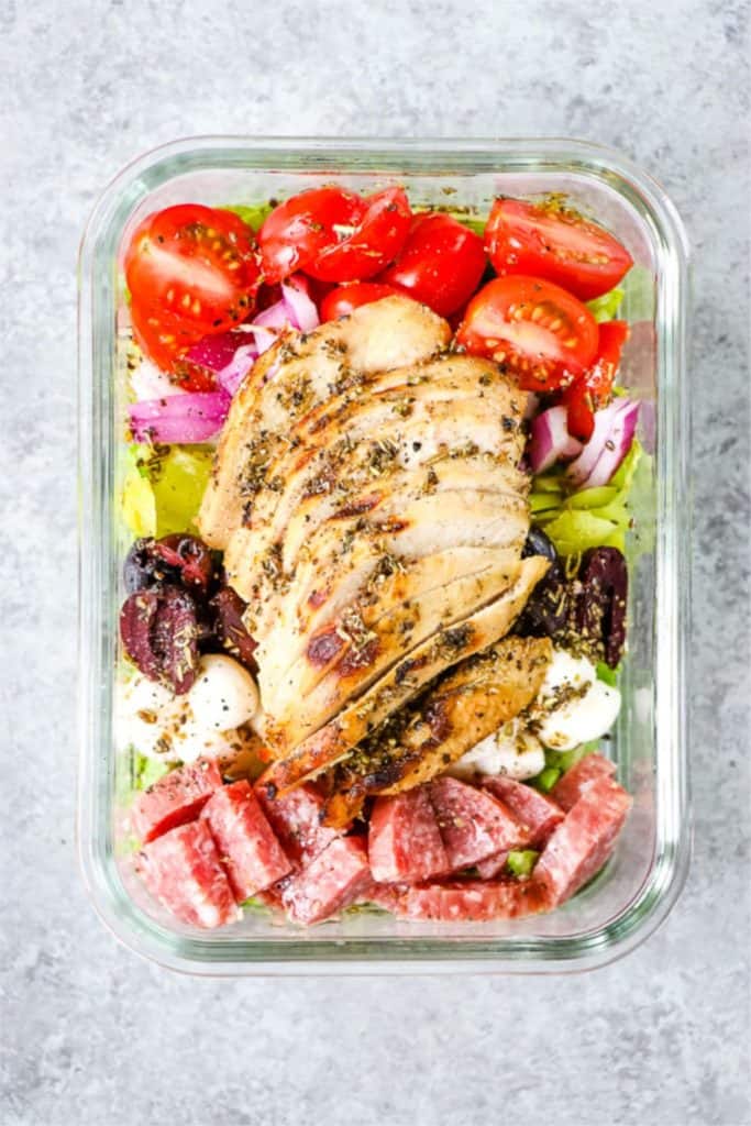 Italian Chicken Salad keto Meal Prep ideas