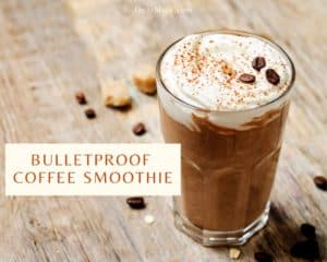 top view of a glass of Bulletproof Coffee Smoothie with whipped cream 1