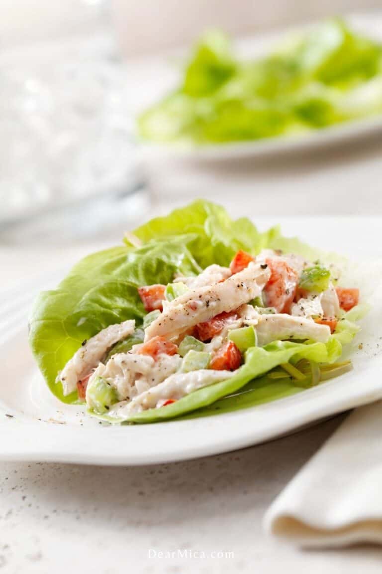 Easy Keto Chicken Salad Lettuce Wrap Dear Mica