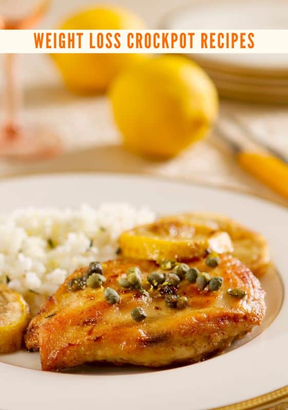 Weight Loss Crockpot Recipes of chicken piccata.